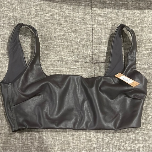 Skims Leather Bra - Picture 1 of 1